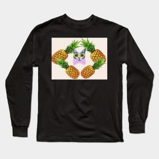 Kitty Pineapples! Long Sleeve T-Shirt